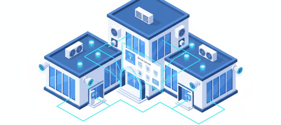 نمودار یکپارچگی سیستم مدیریت انرژی مدرسه TRK